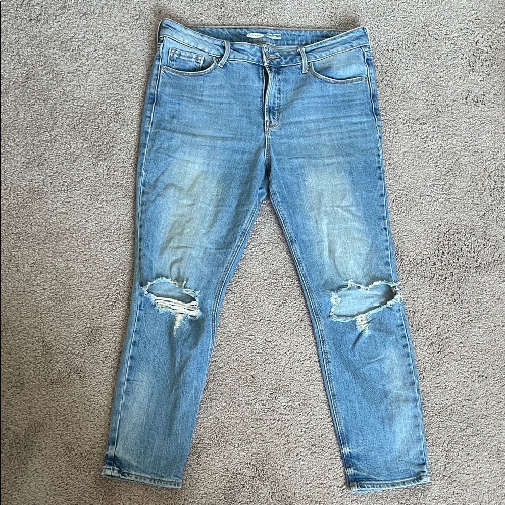 Old Navy Women's Light Blue Ripped Skinny Jeans